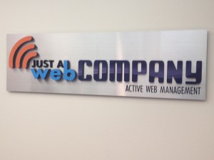 Just a web company sign