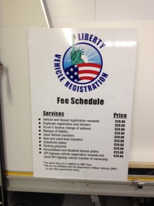 Liberty Price Sign